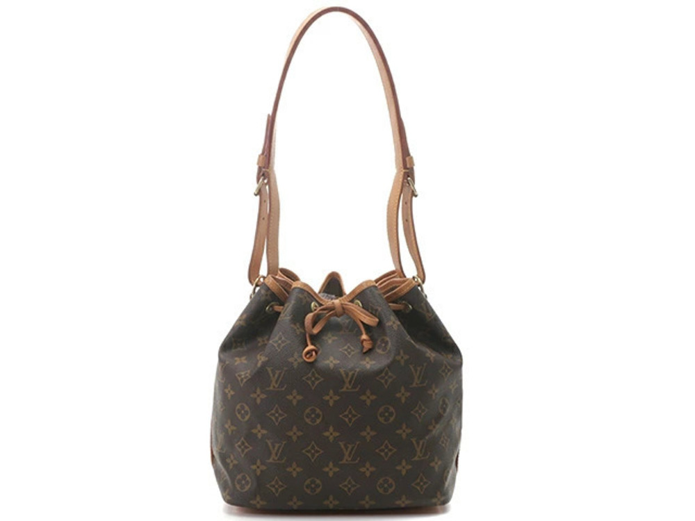 LOUIS VUITTON Noe Bag Shoulder Monogram Leather Brown